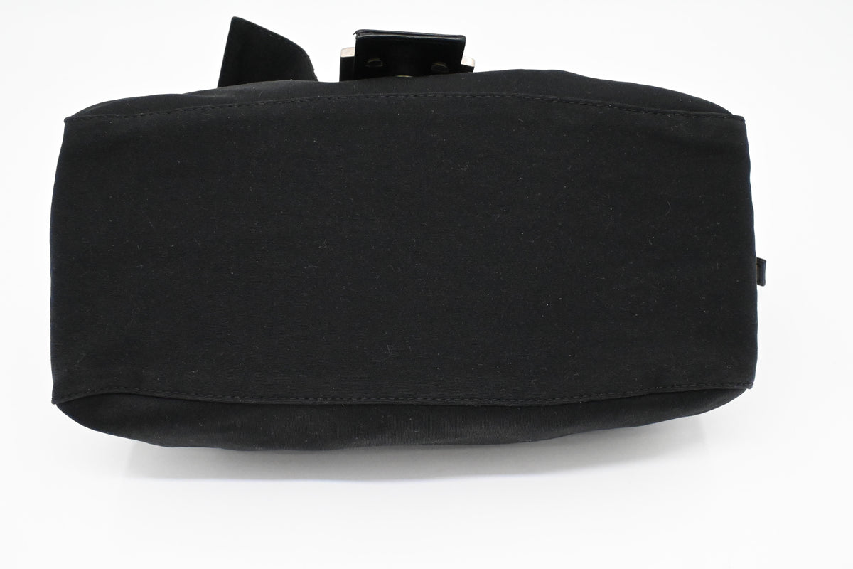 Fendi Medium Mamma Baguette Shoulder Bag in Black Nylon