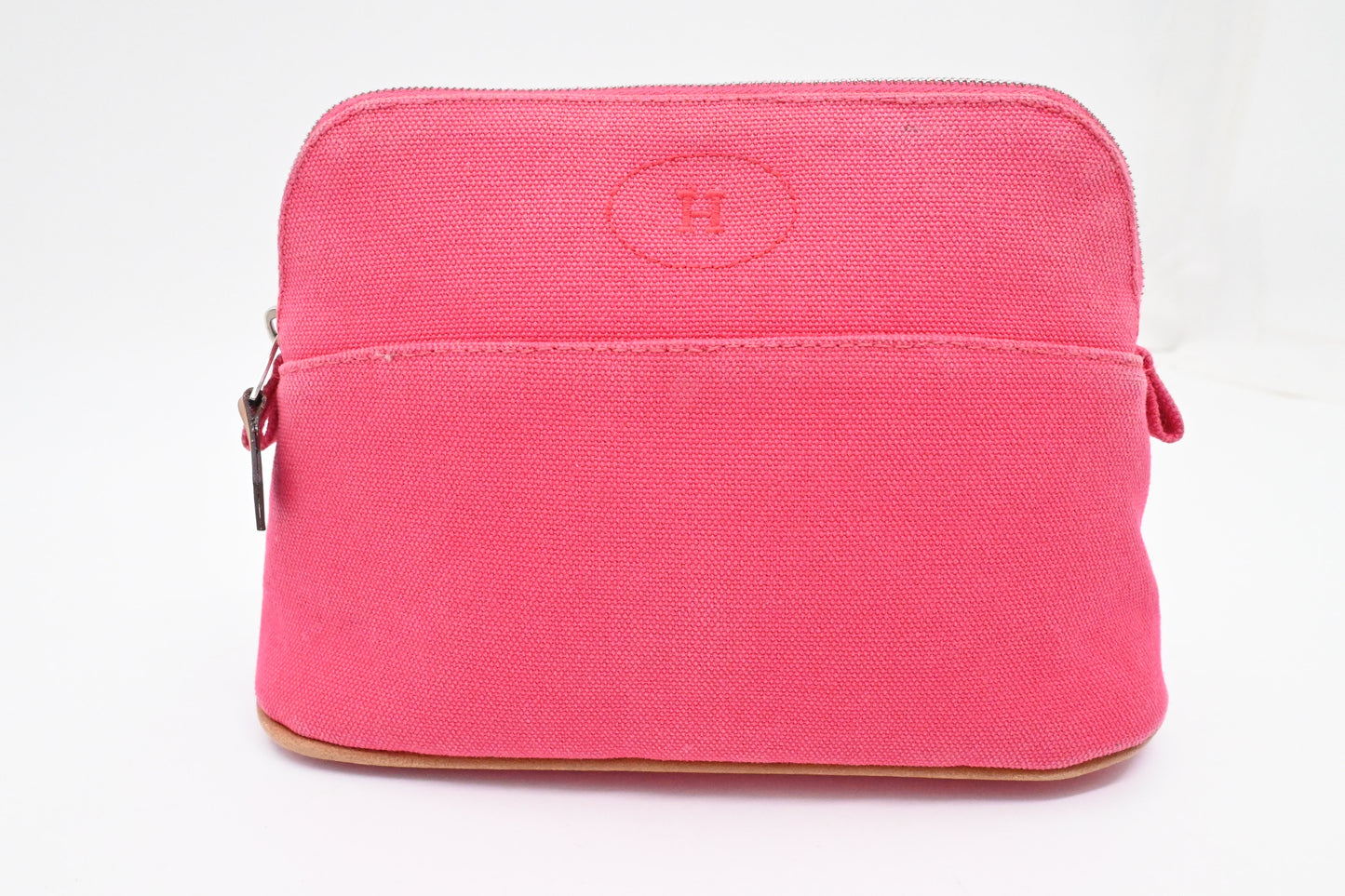 Hermes Bolide Pouch in Pink Canvas