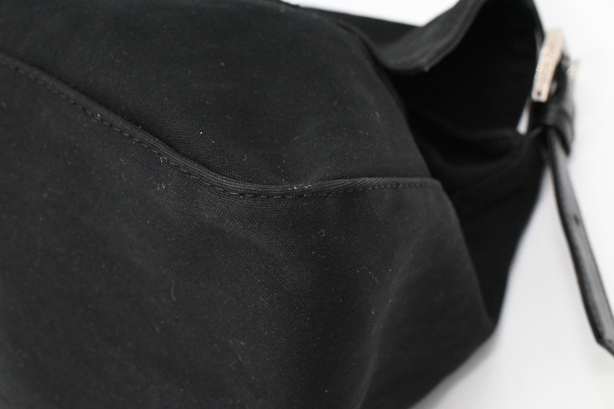 Fendi Medium Mamma Baguette Shoulder Bag in Black Nylon