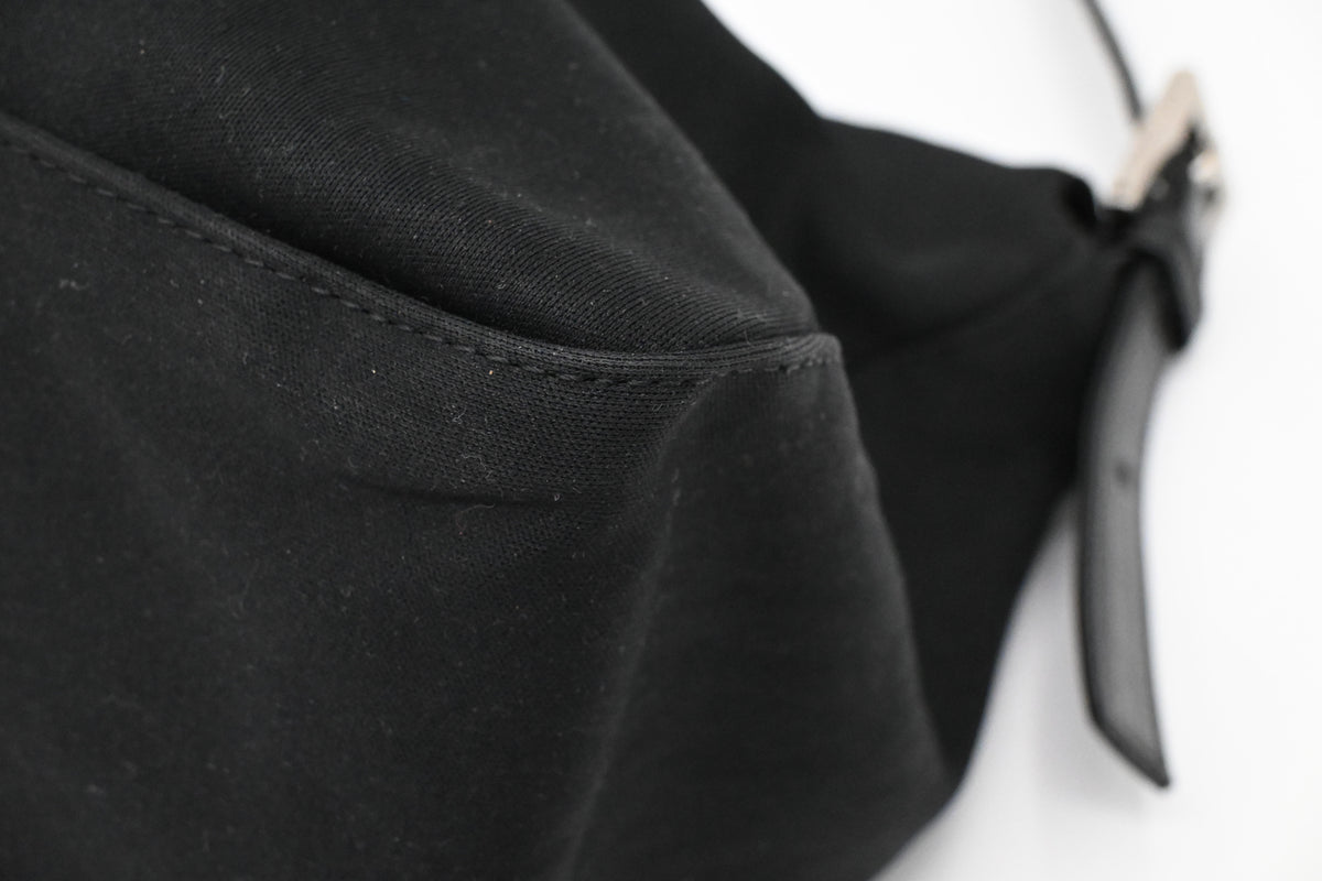 Fendi Medium Mamma Baguette Shoulder Bag in Black Nylon