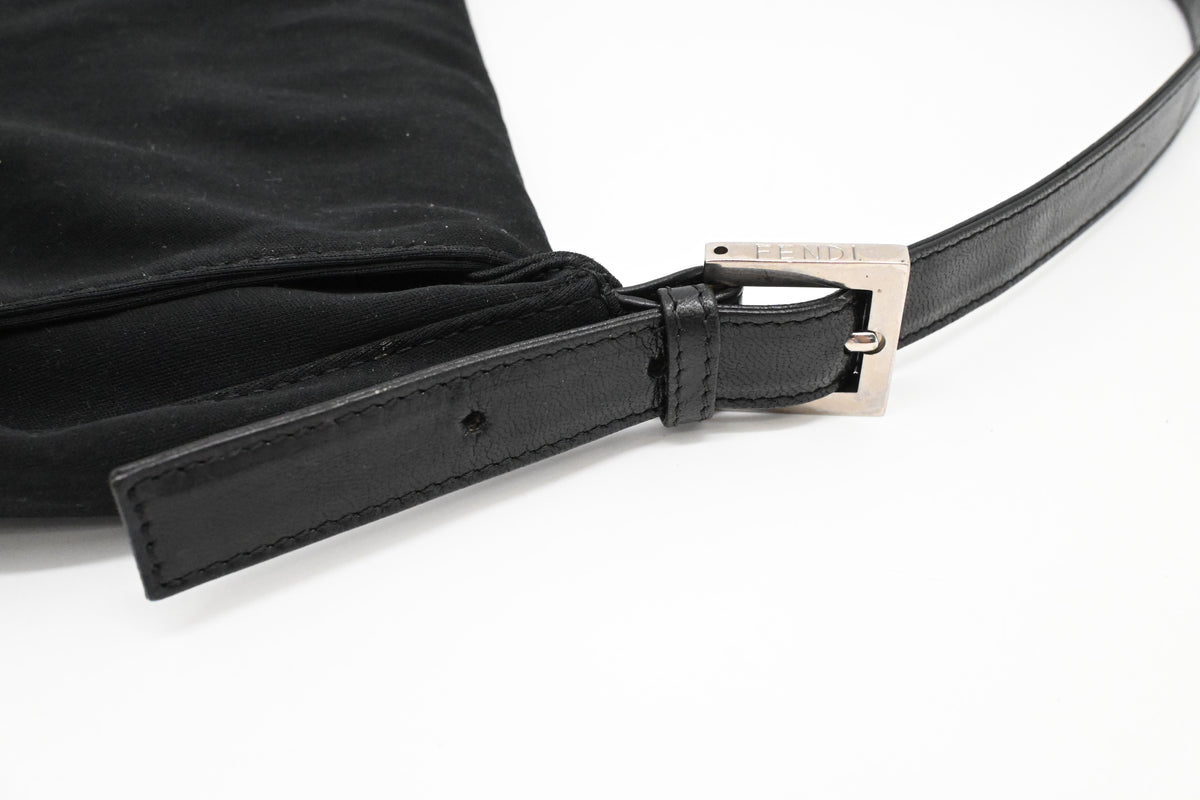 Fendi Medium Mamma Baguette Shoulder Bag in Black Nylon