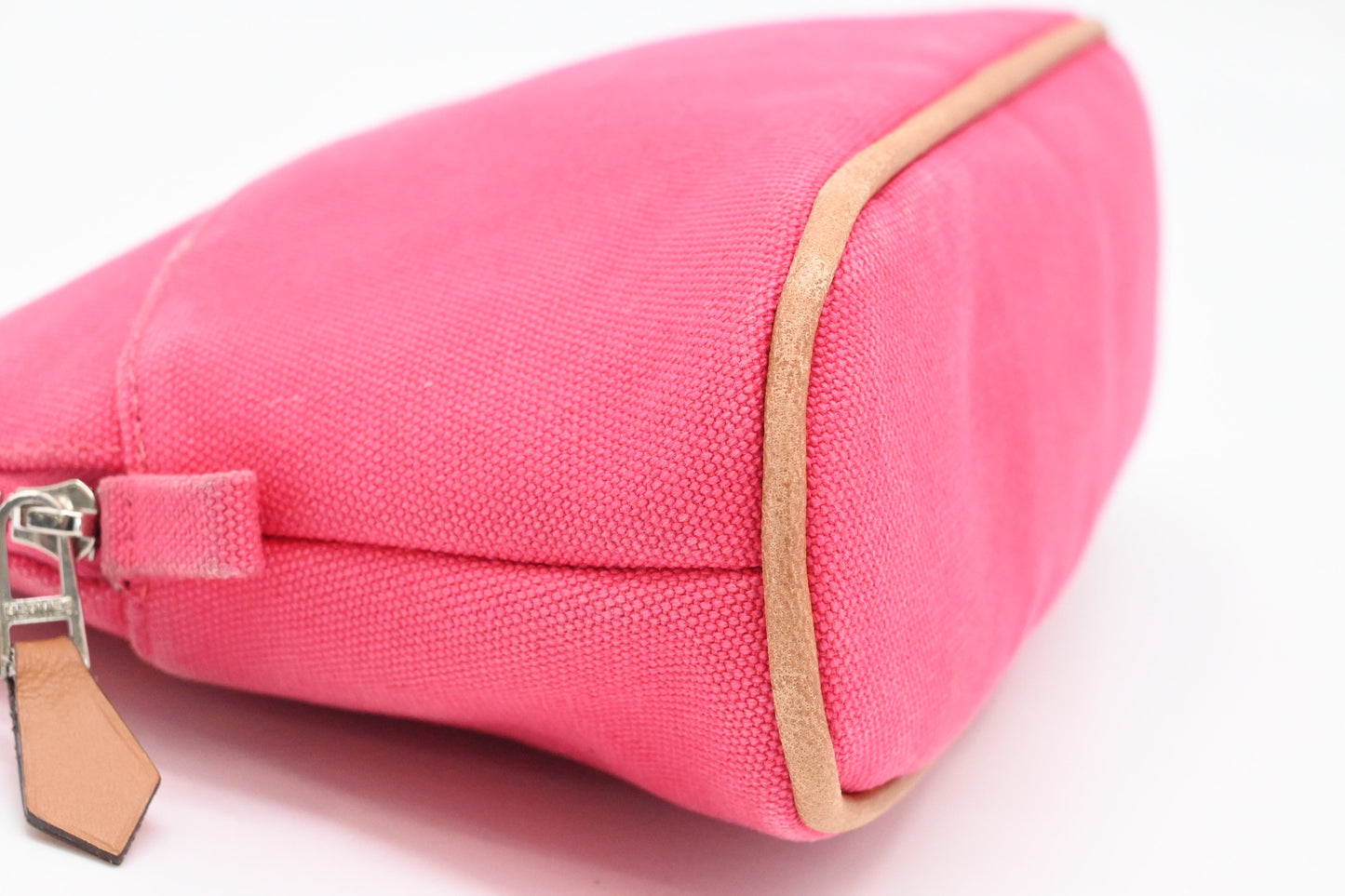 Hermes Bolide Pouch in Pink Canvas