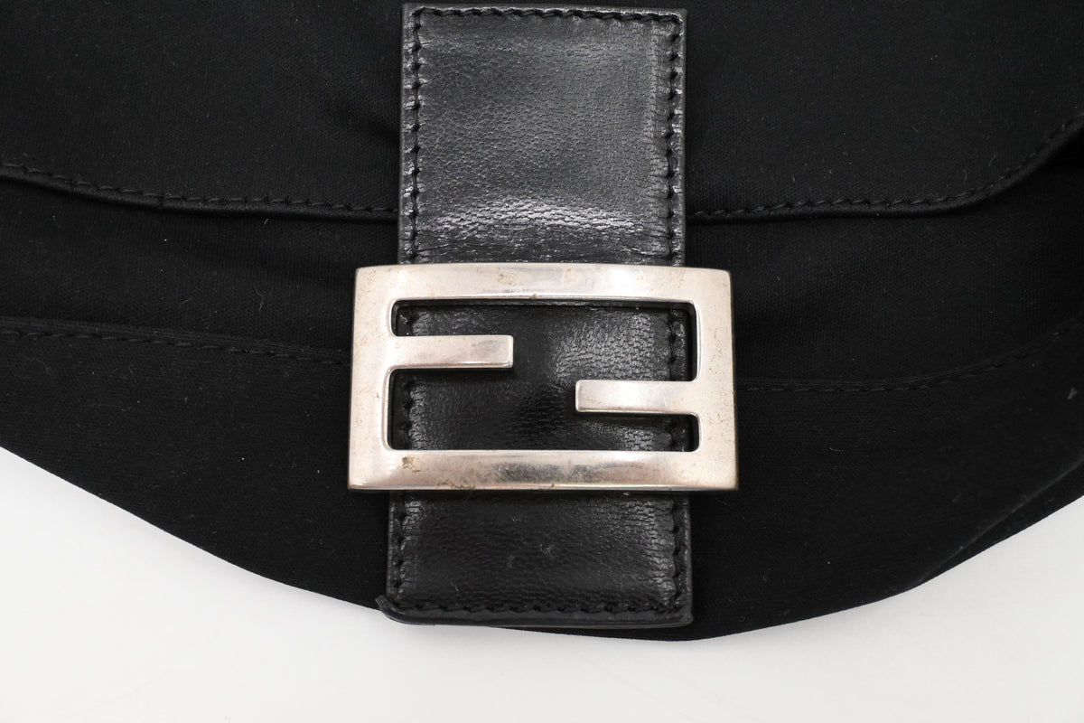 Fendi Medium Mamma Baguette Shoulder Bag in Black Nylon