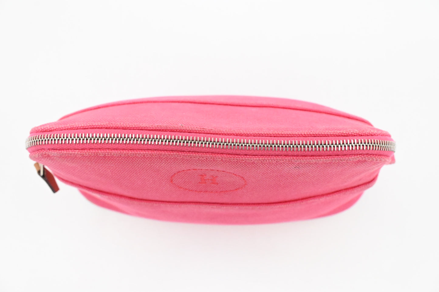 Hermes Bolide Pouch in Pink Canvas