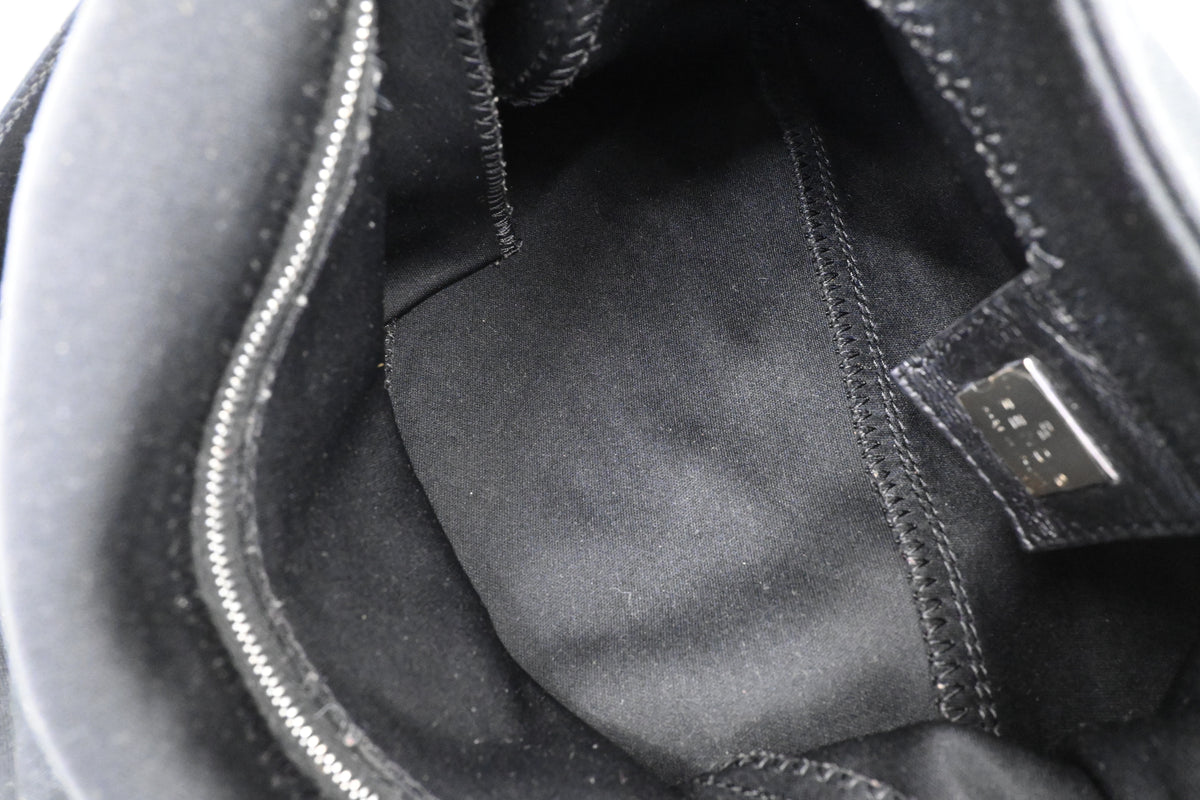 Fendi Medium Mamma Baguette Shoulder Bag in Black Nylon