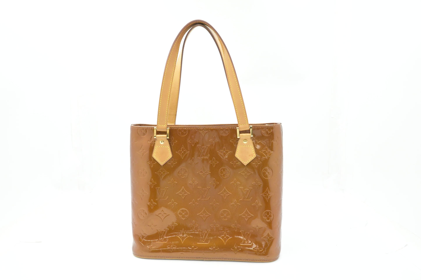 Louis Vuitton Houston in Bronze Vernis Leather
