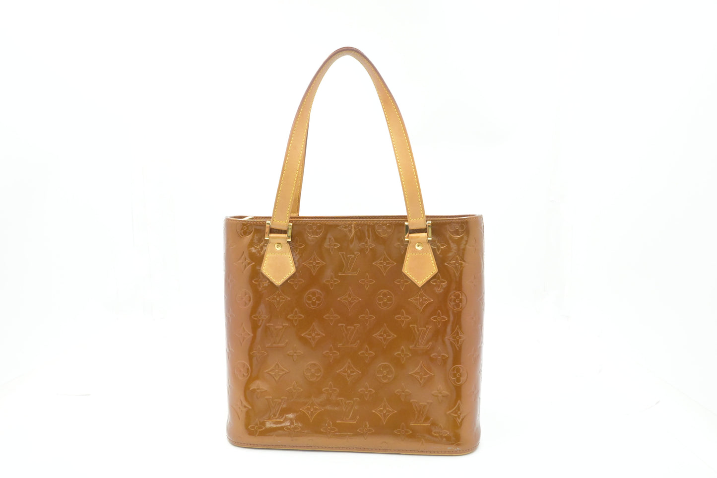 Louis Vuitton Houston in Bronze Vernis Leather