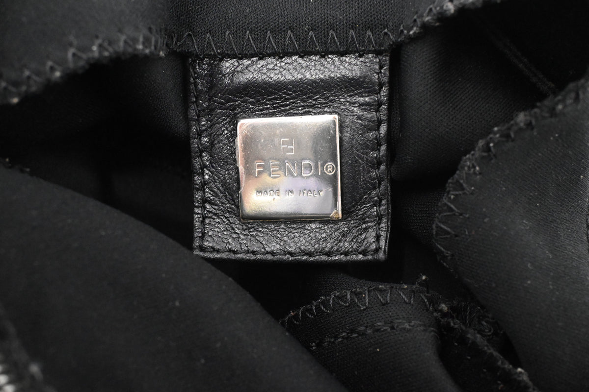 Fendi Medium Mamma Baguette Shoulder Bag in Black Nylon