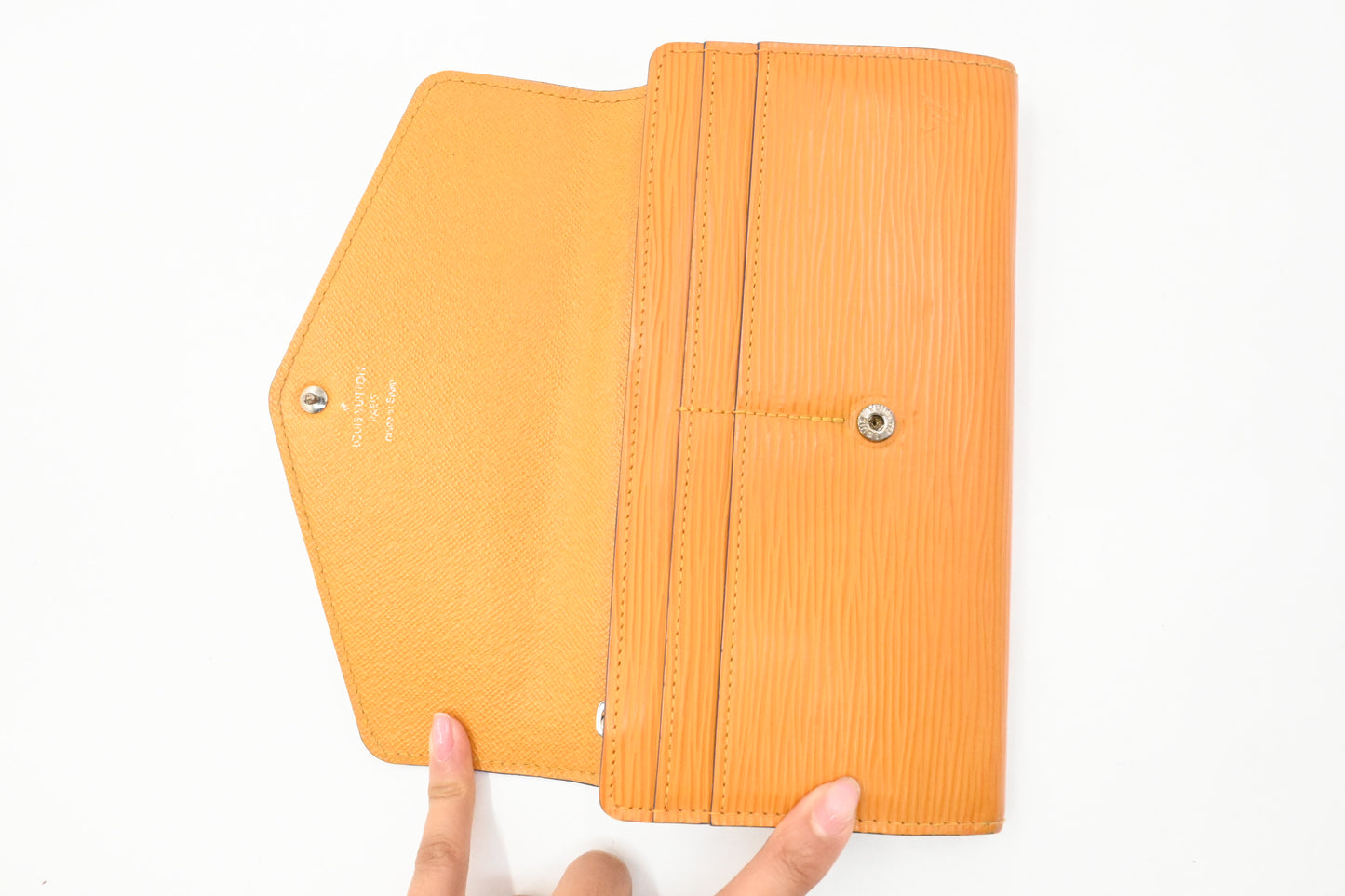 Louis Vuitton Sarah Wallet in Orange Epi Leather
