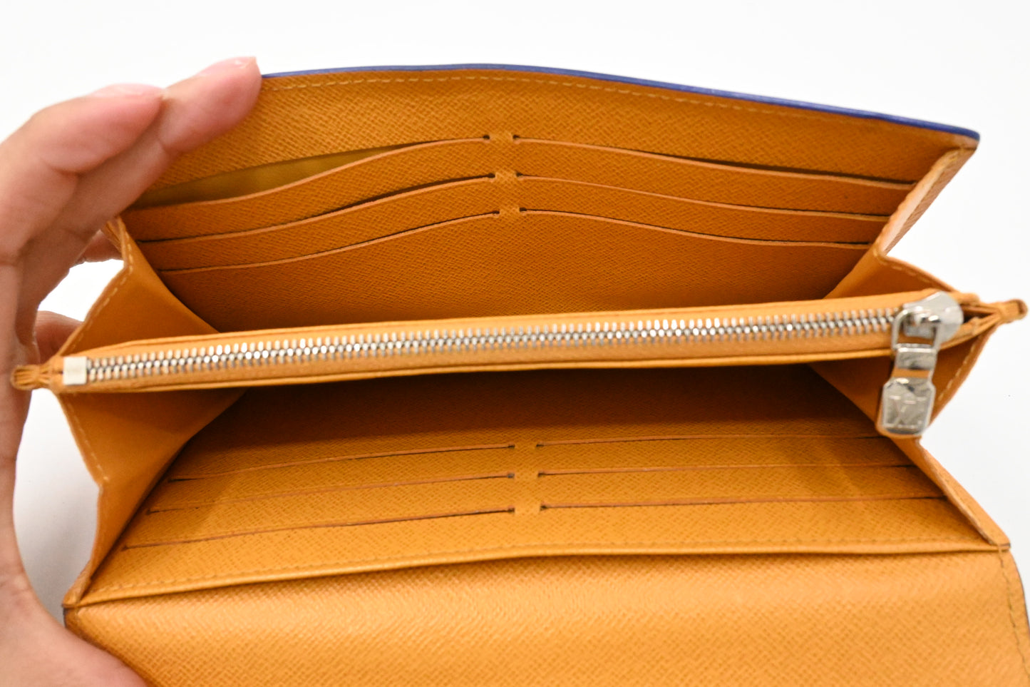 Louis Vuitton Sarah Wallet in Orange Epi Leather