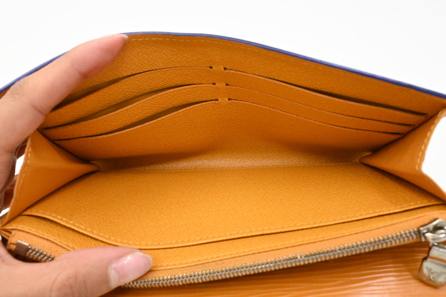 Louis Vuitton Sarah Wallet in Orange Epi Leather