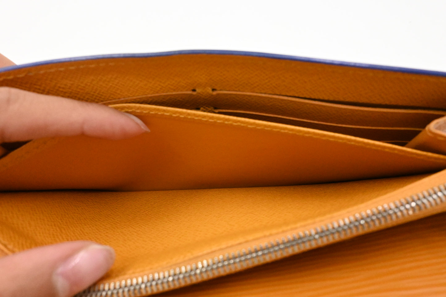 Louis Vuitton Sarah Wallet in Orange Epi Leather