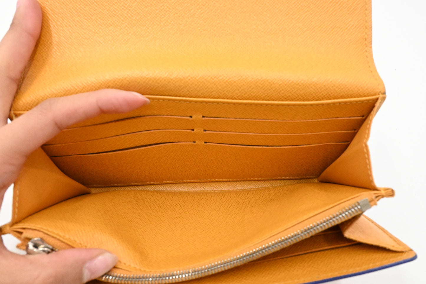 Louis Vuitton Sarah Wallet in Orange Epi Leather