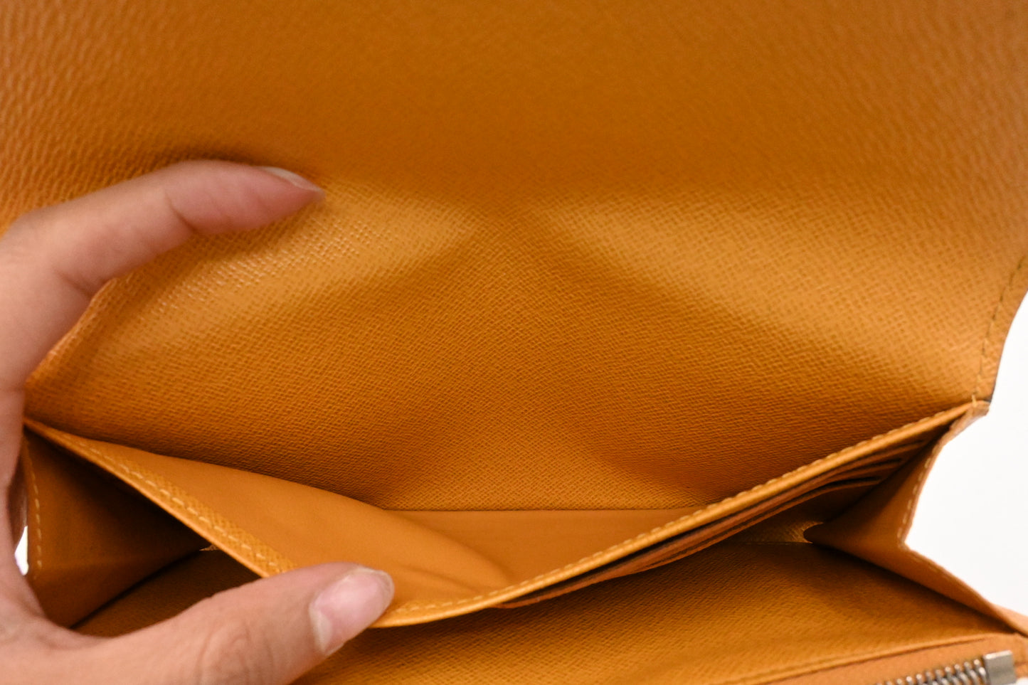 Louis Vuitton Sarah Wallet in Orange Epi Leather