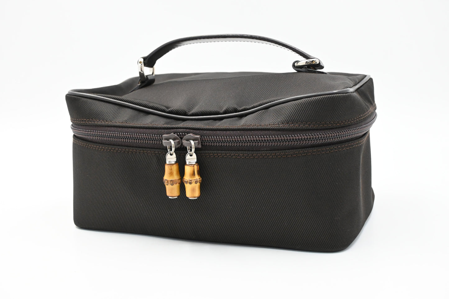 Gucci Vanity Pouch in Brown Canvas and Leather