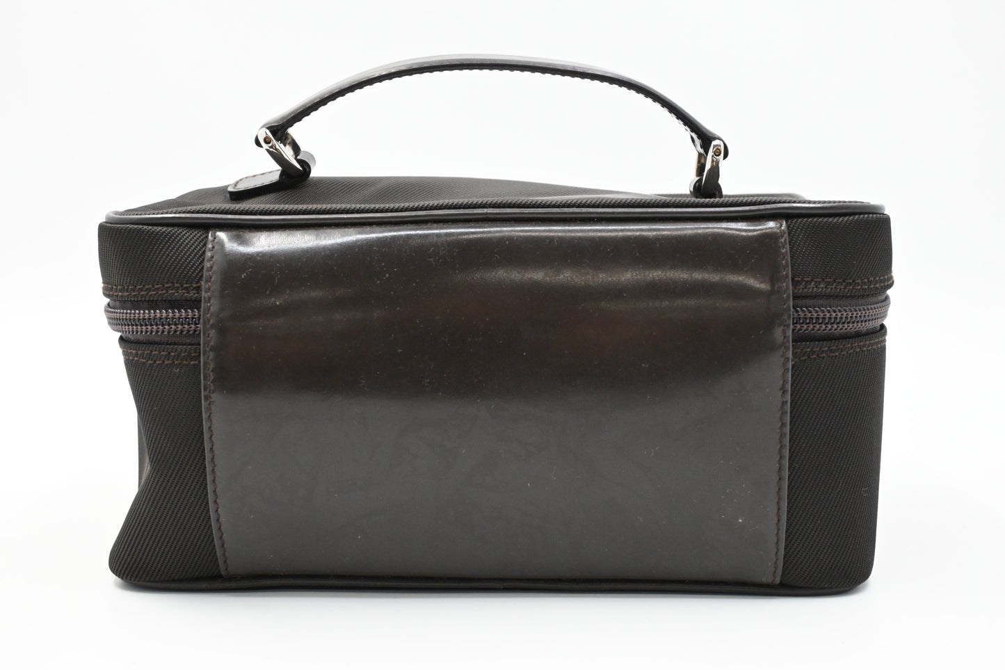 Gucci Vanity Pouch in Brown Canvas and Leather