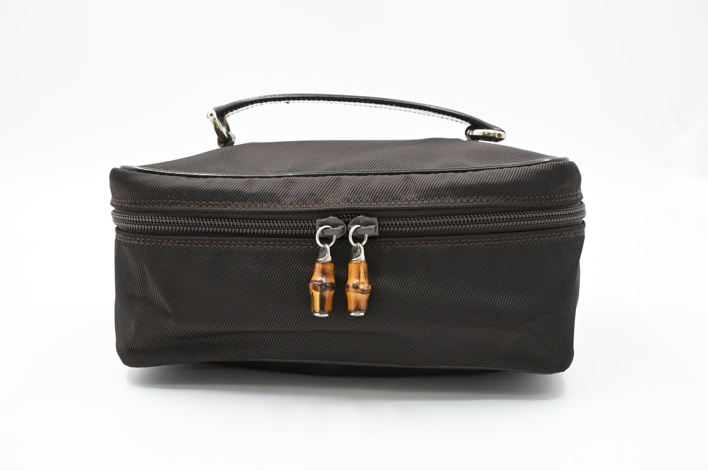 Gucci Vanity Pouch in Brown Canvas and Leather