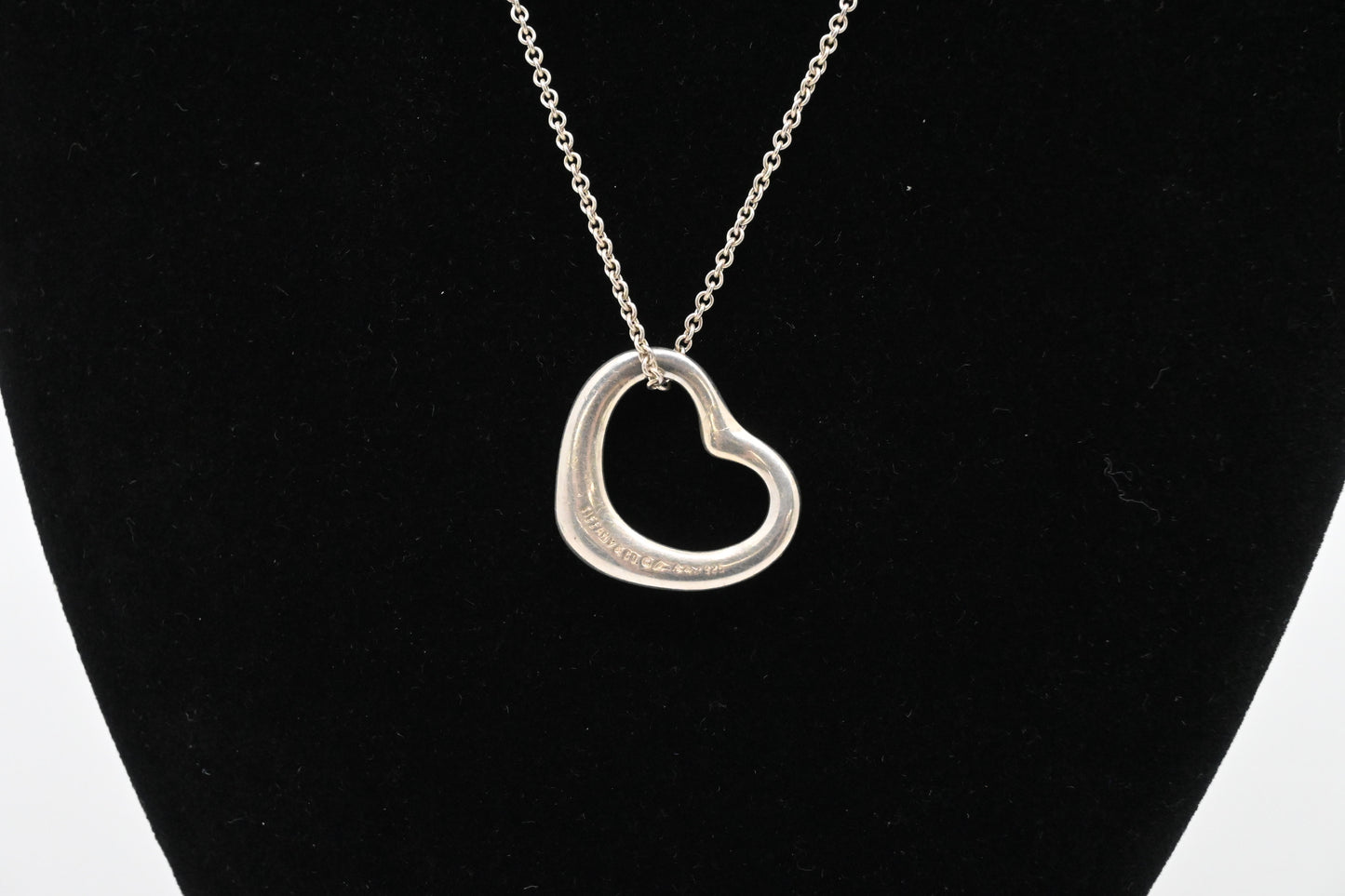 Tiffany & Co. Open Heart Necklace in Sterling Silver