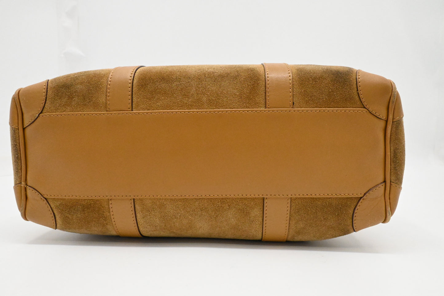Gucci Small Boston Bag in Brown Suede