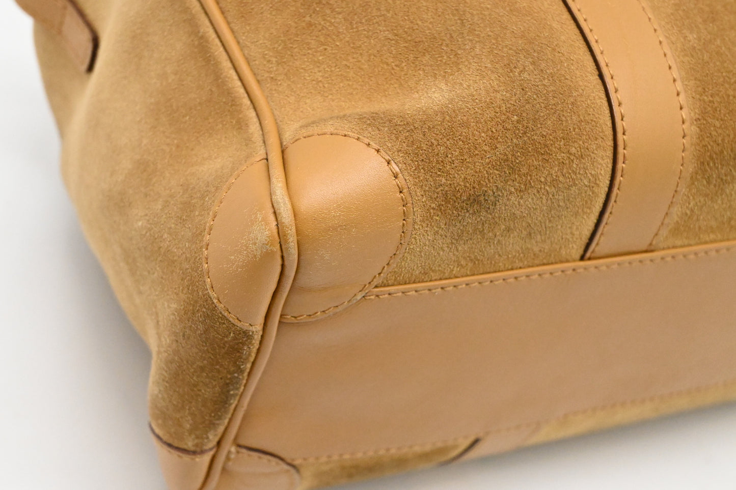 Gucci Small Boston Bag in Brown Suede