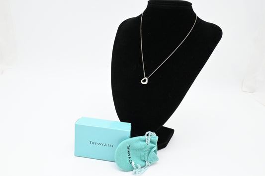 Tiffany & Co. Small Open Heart Necklace in Sterling Silver