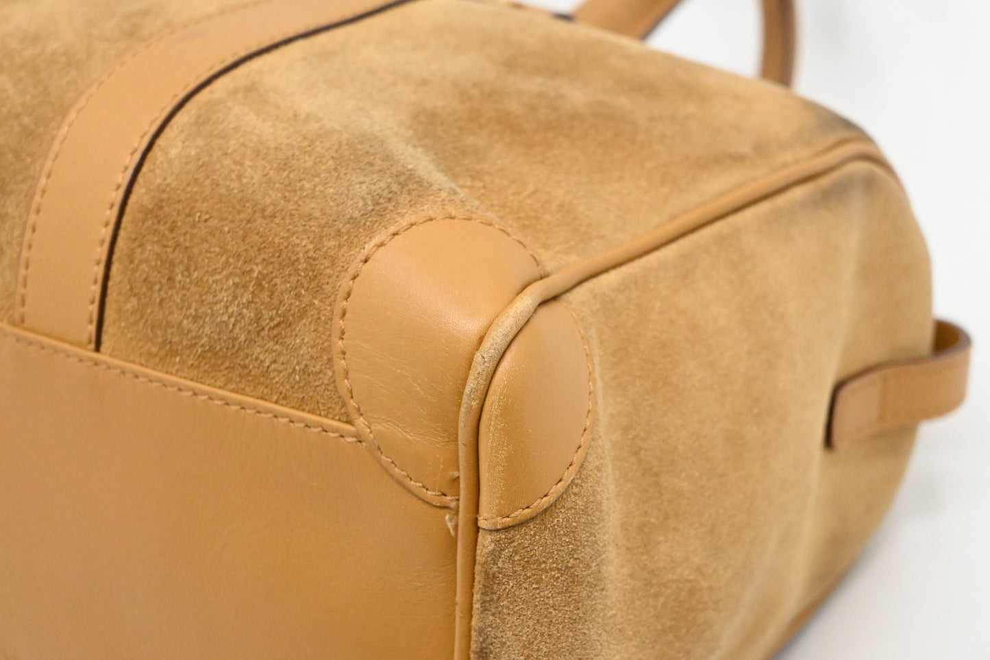 Gucci Small Boston Bag in Brown Suede