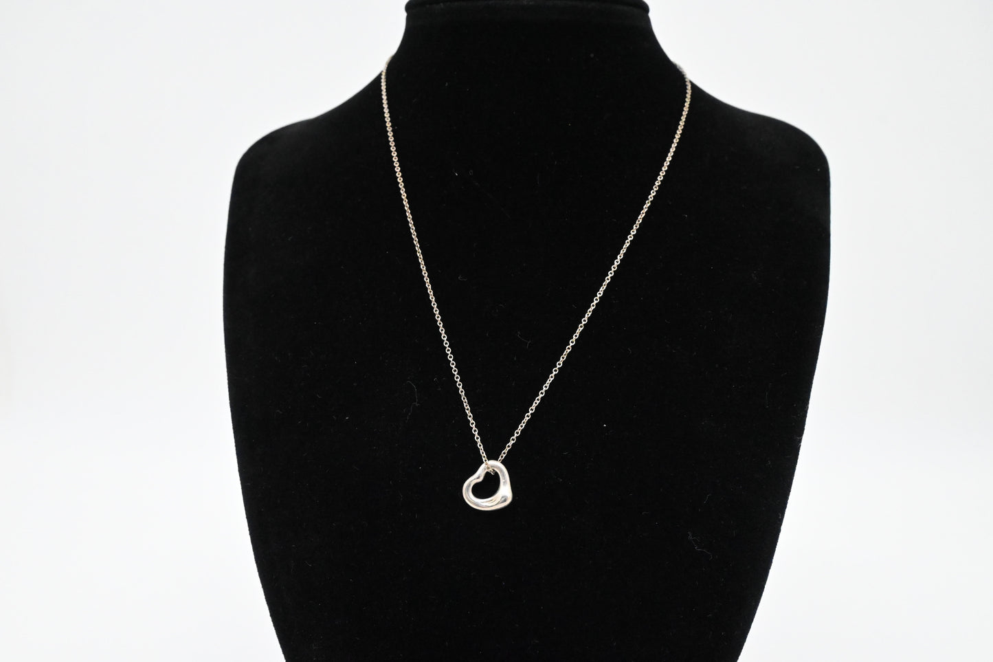Tiffany & Co. Small Open Heart Necklace in Sterling Silver