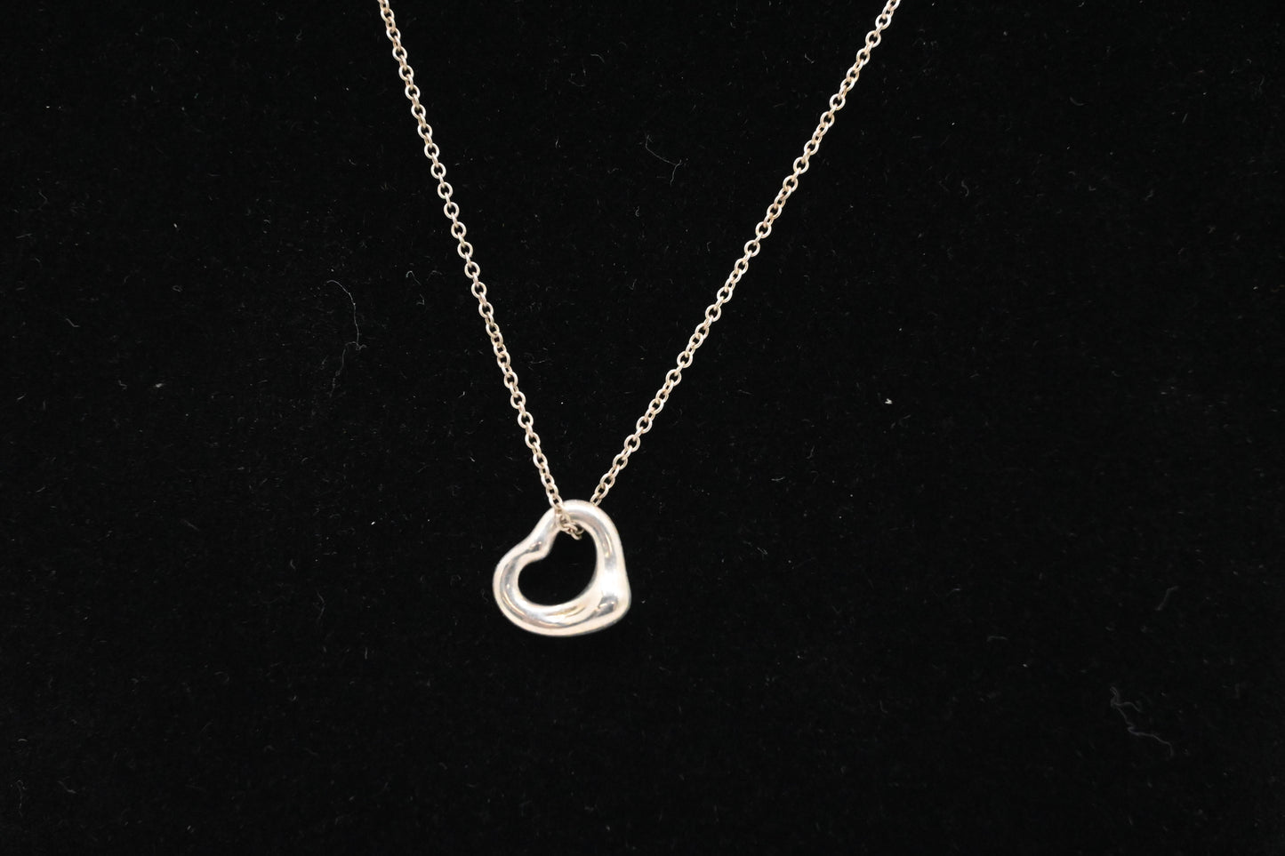 Tiffany & Co. Small Open Heart Necklace in Sterling Silver