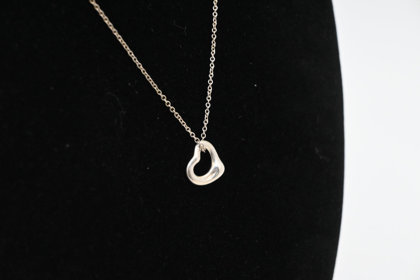 Tiffany & Co. Small Open Heart Necklace in Sterling Silver
