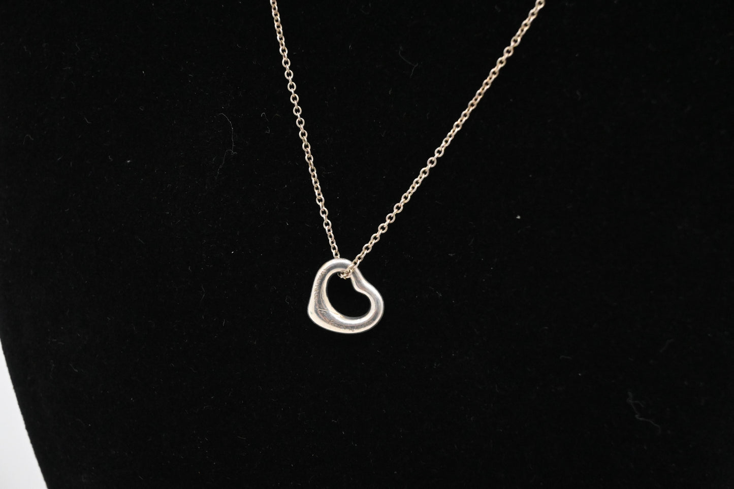 Tiffany & Co. Small Open Heart Necklace in Sterling Silver