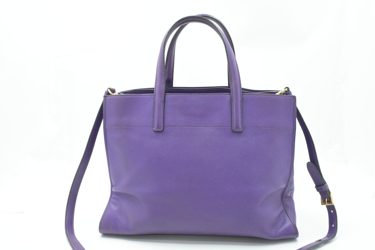 Prada 2way Bag in Purple Saffiano Leather