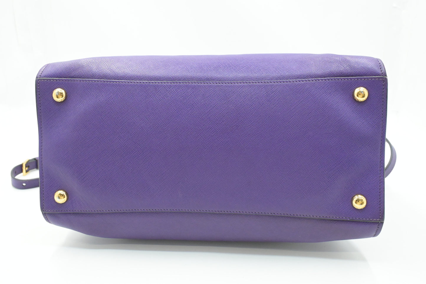 Prada 2way Bag in Purple Saffiano Leather