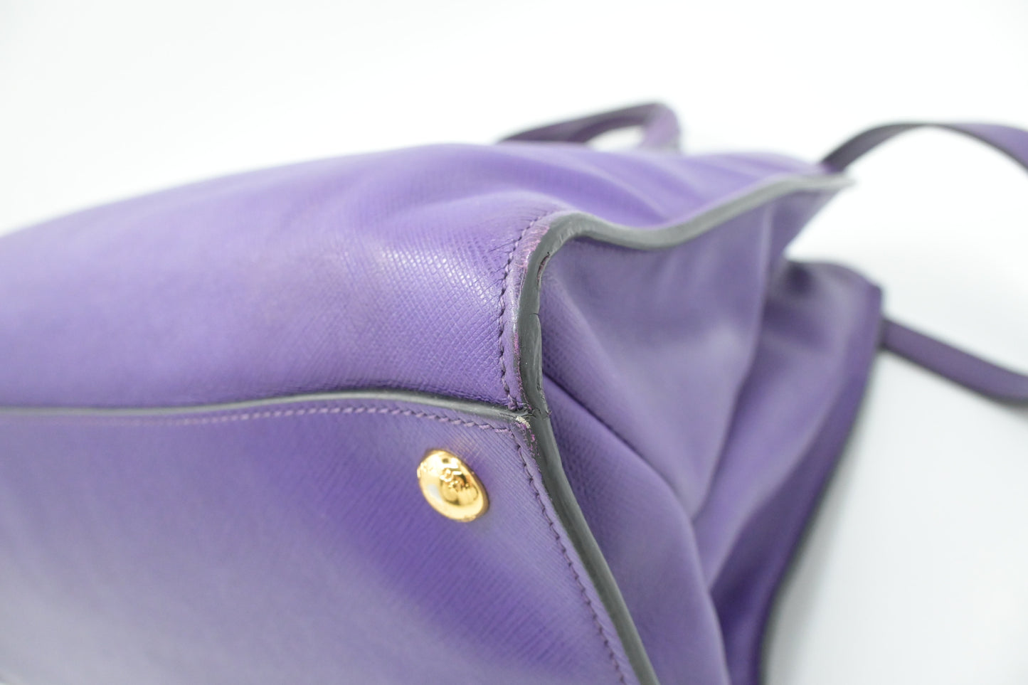 Prada 2way Bag in Purple Saffiano Leather