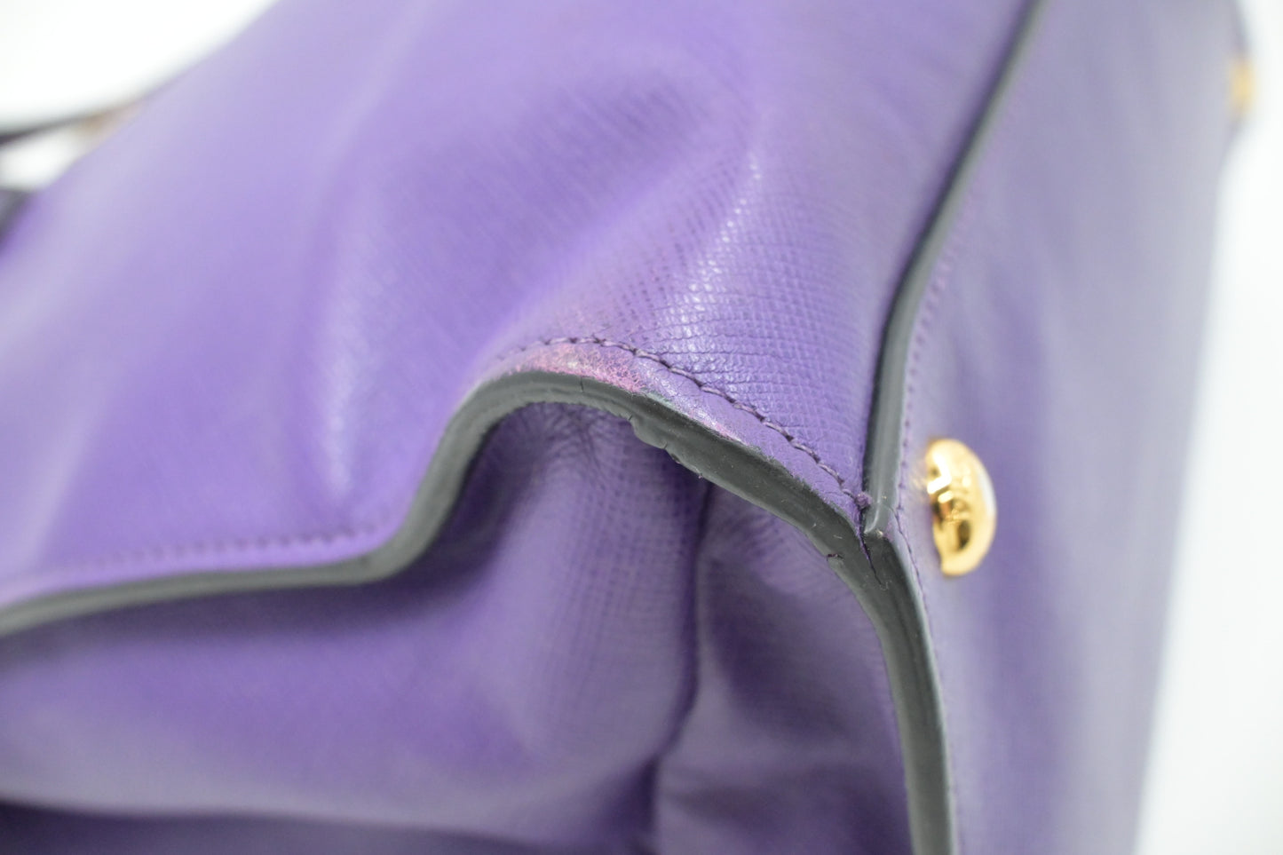 Prada 2way Bag in Purple Saffiano Leather