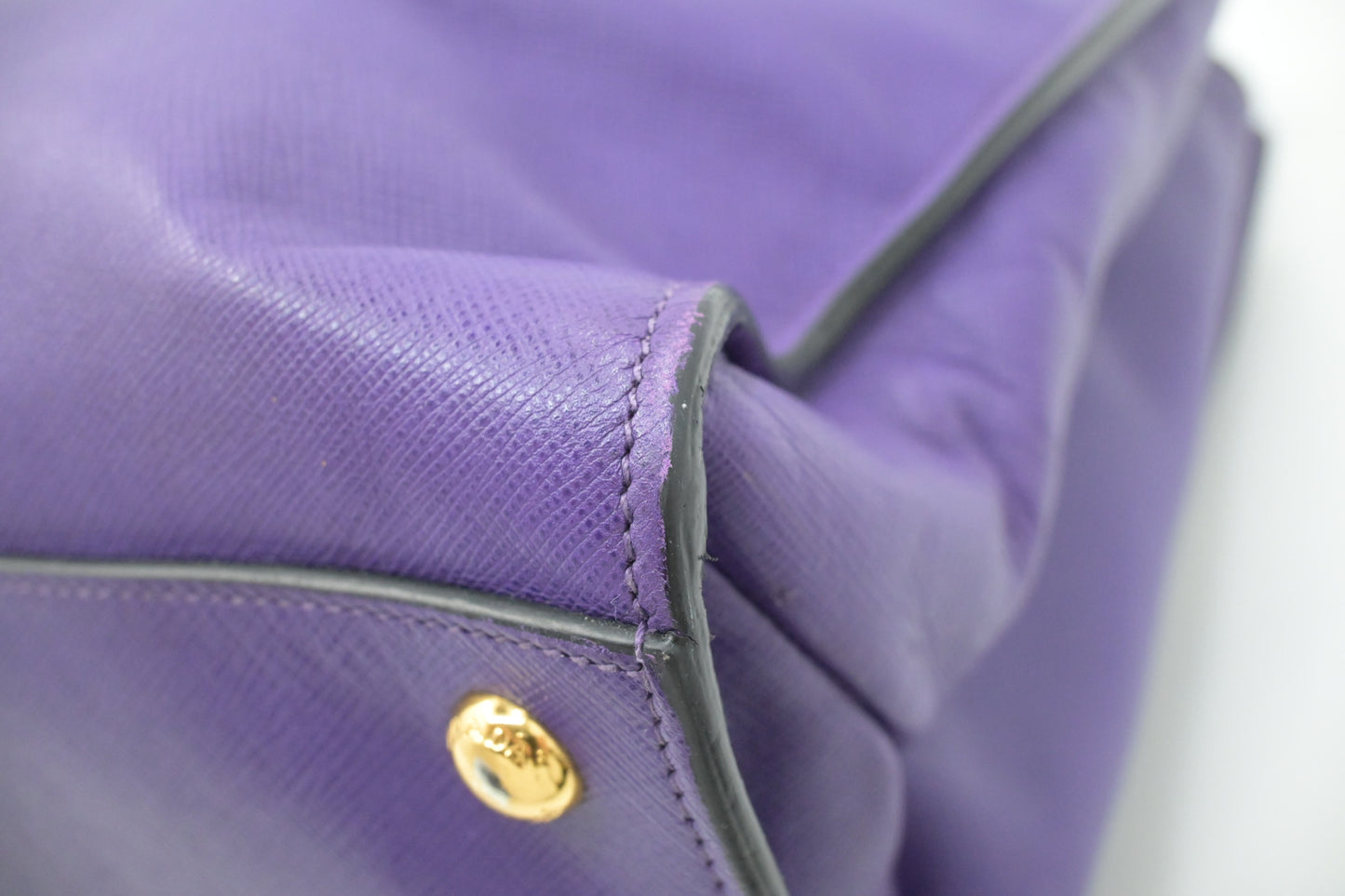 Prada 2way Bag in Purple Saffiano Leather