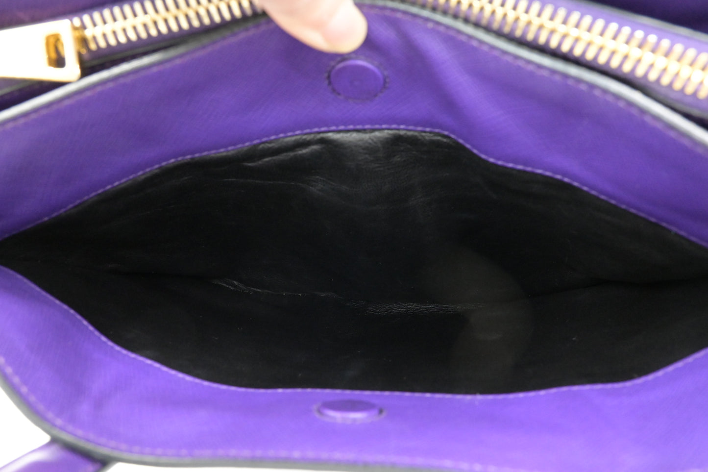 Prada 2way Bag in Purple Saffiano Leather