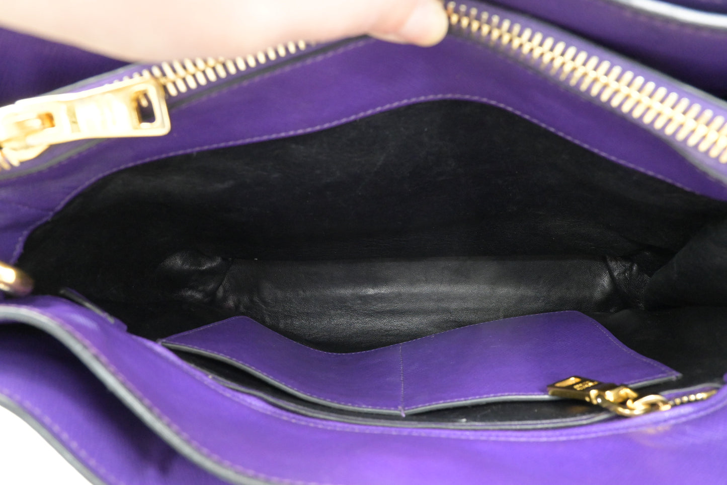 Prada 2way Bag in Purple Saffiano Leather