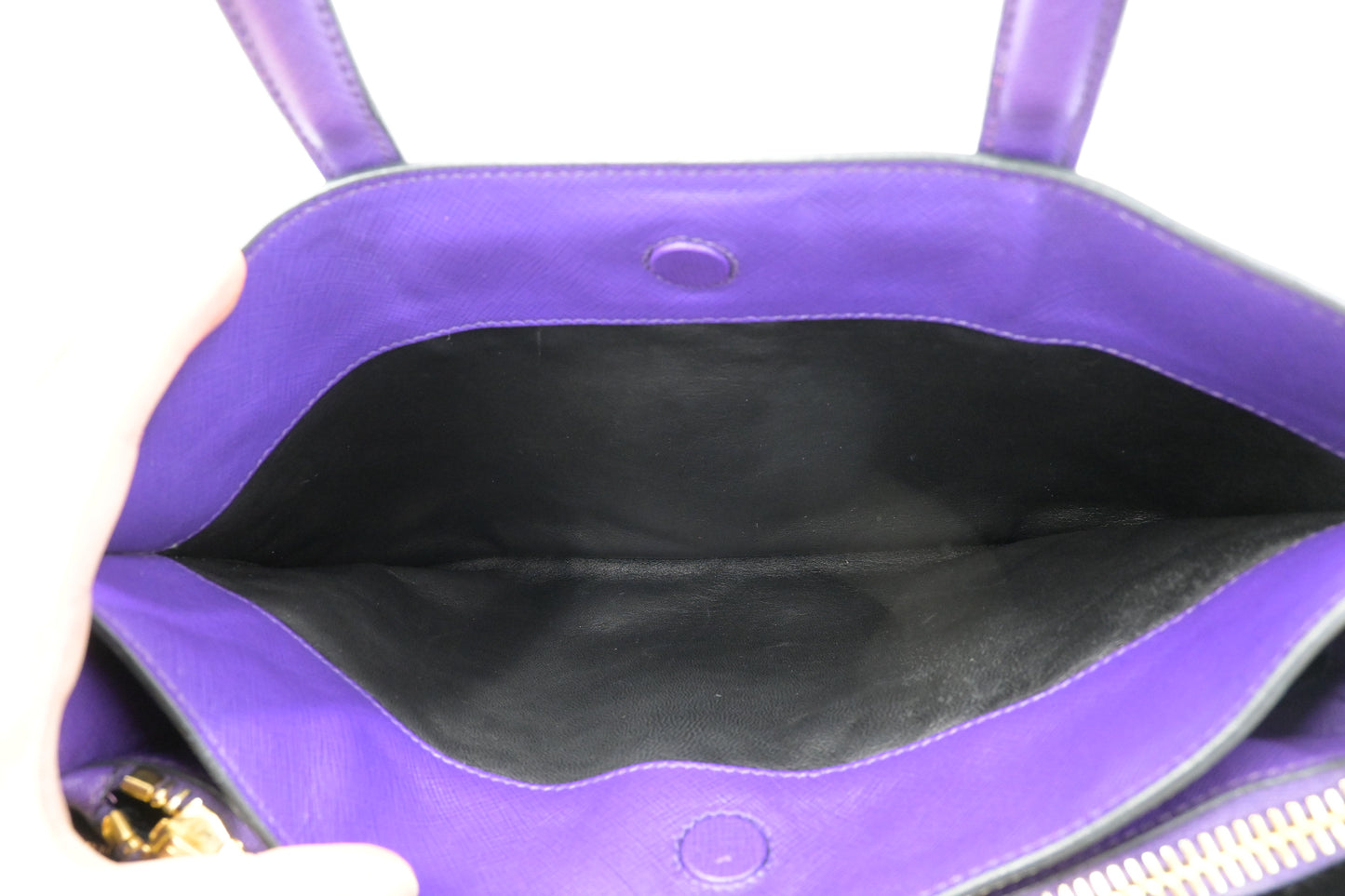 Prada 2way Bag in Purple Saffiano Leather