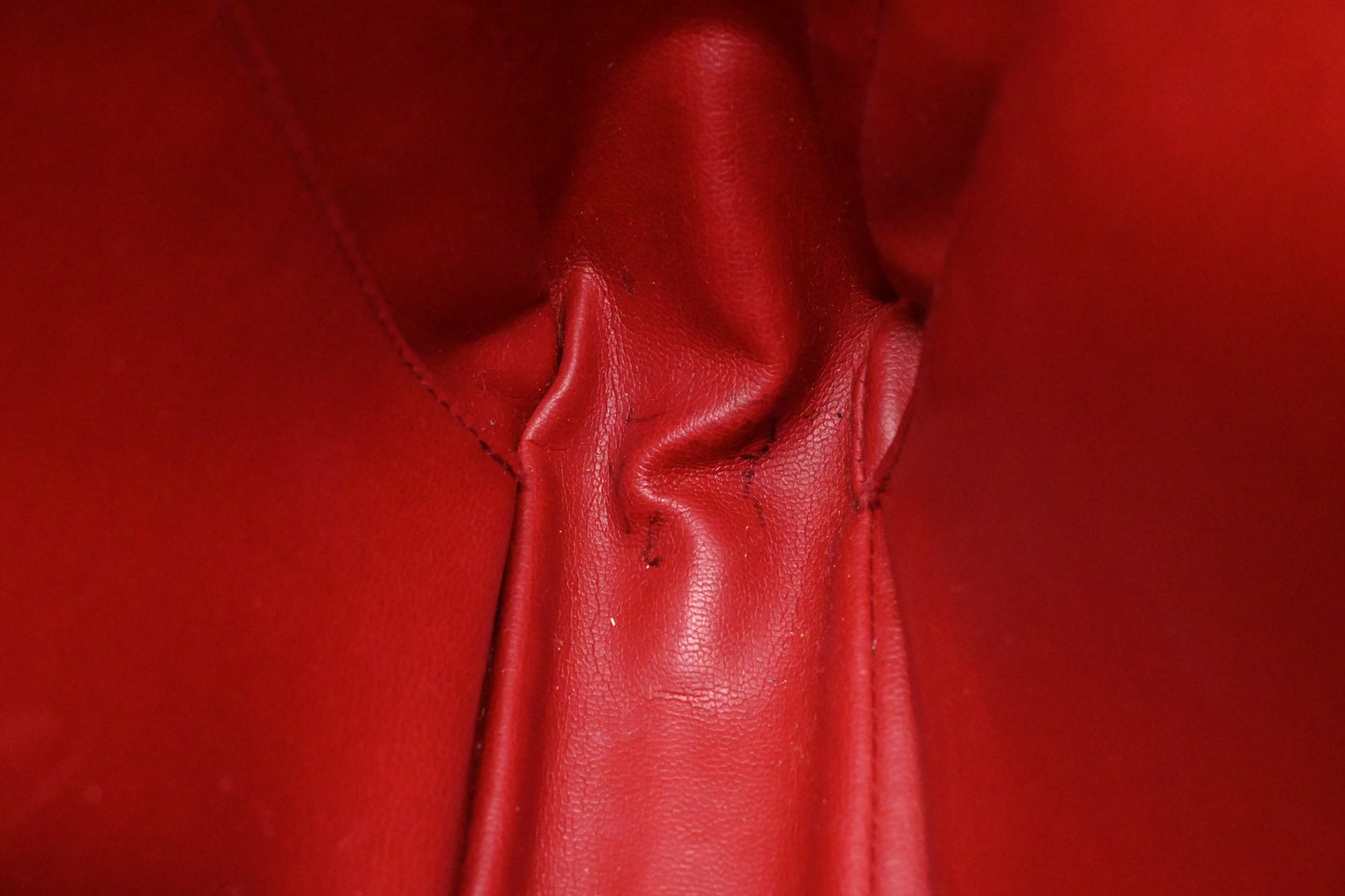 Chanel Chain Shoulder Bag in Red Leather