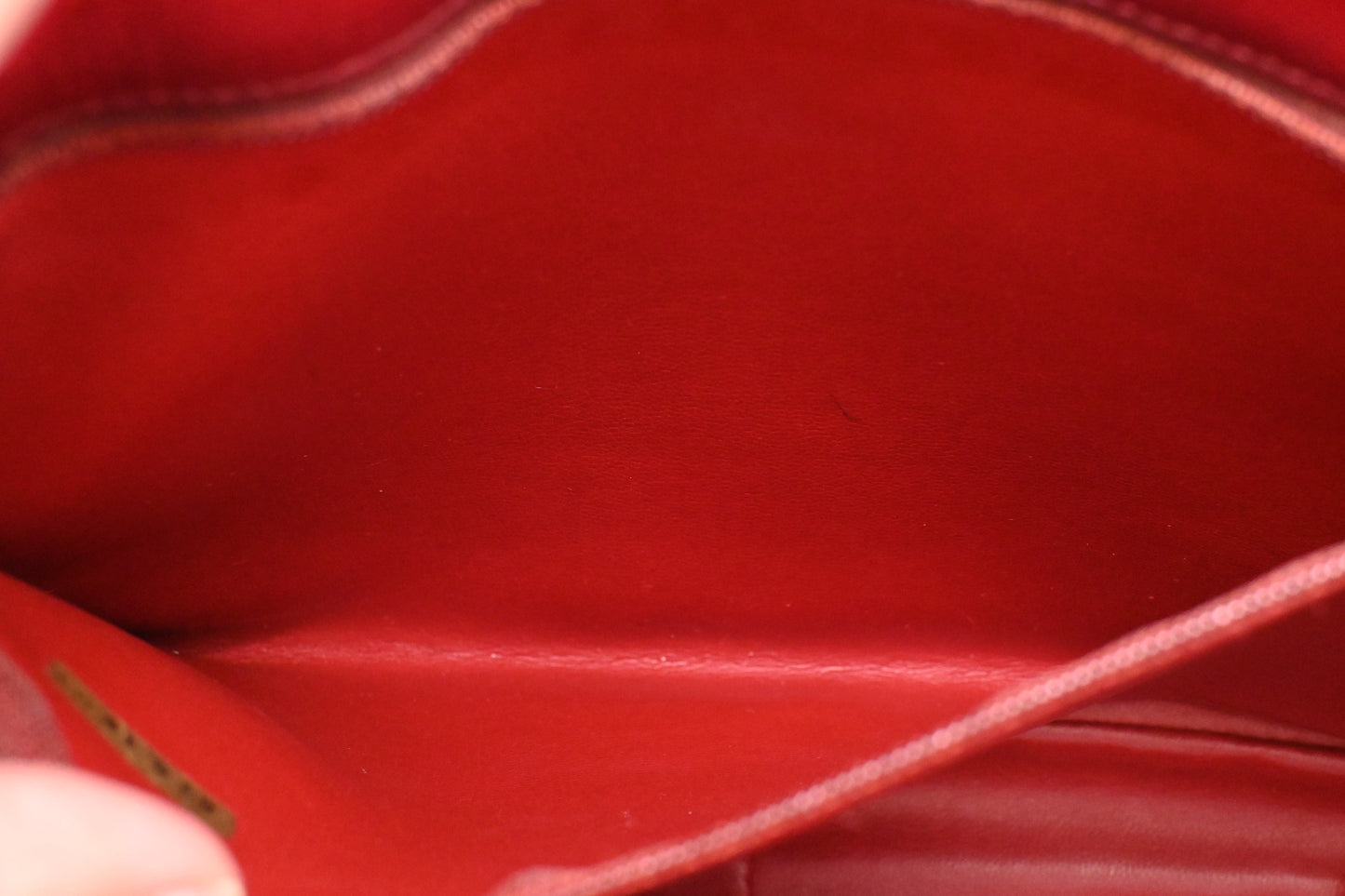 Chanel Chain Shoulder Bag in Red Leather