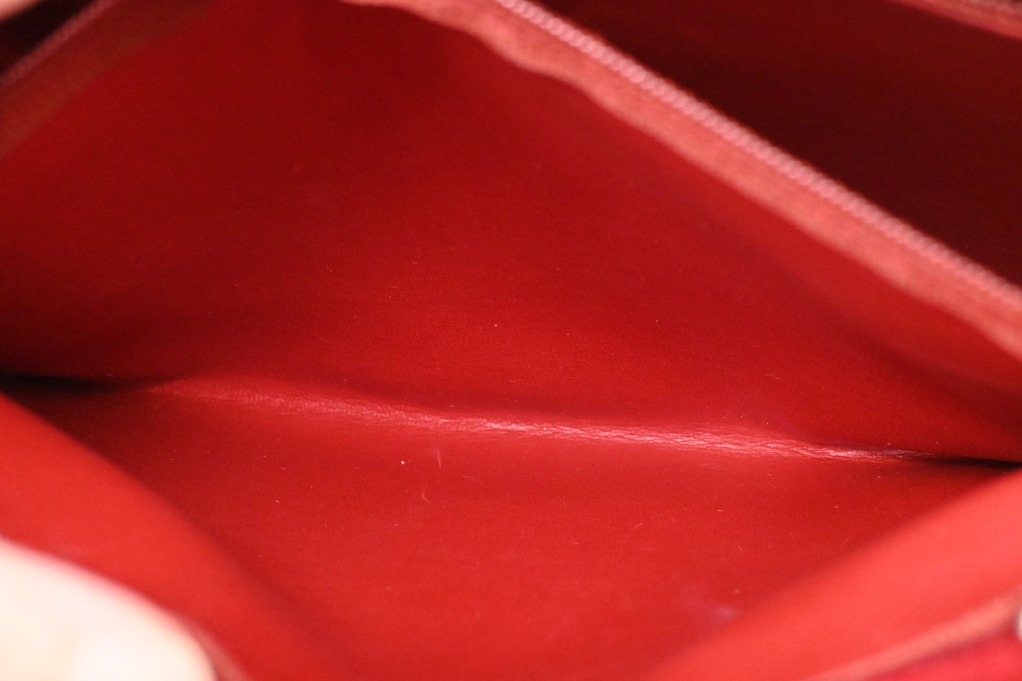 Chanel Chain Shoulder Bag in Red Leather