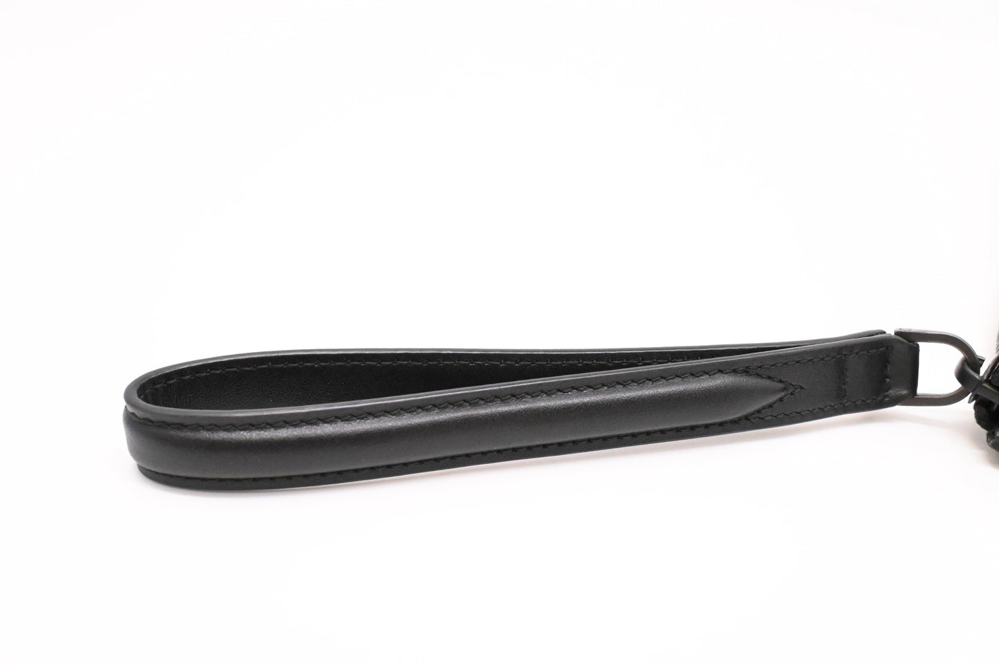 Ferragamo Firenze Clutch in Black and Burgundy Leather
