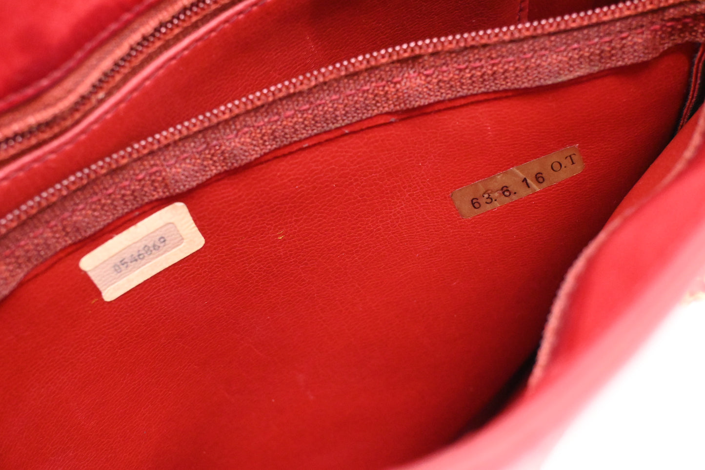 Chanel Chain Shoulder Bag in Red Leather