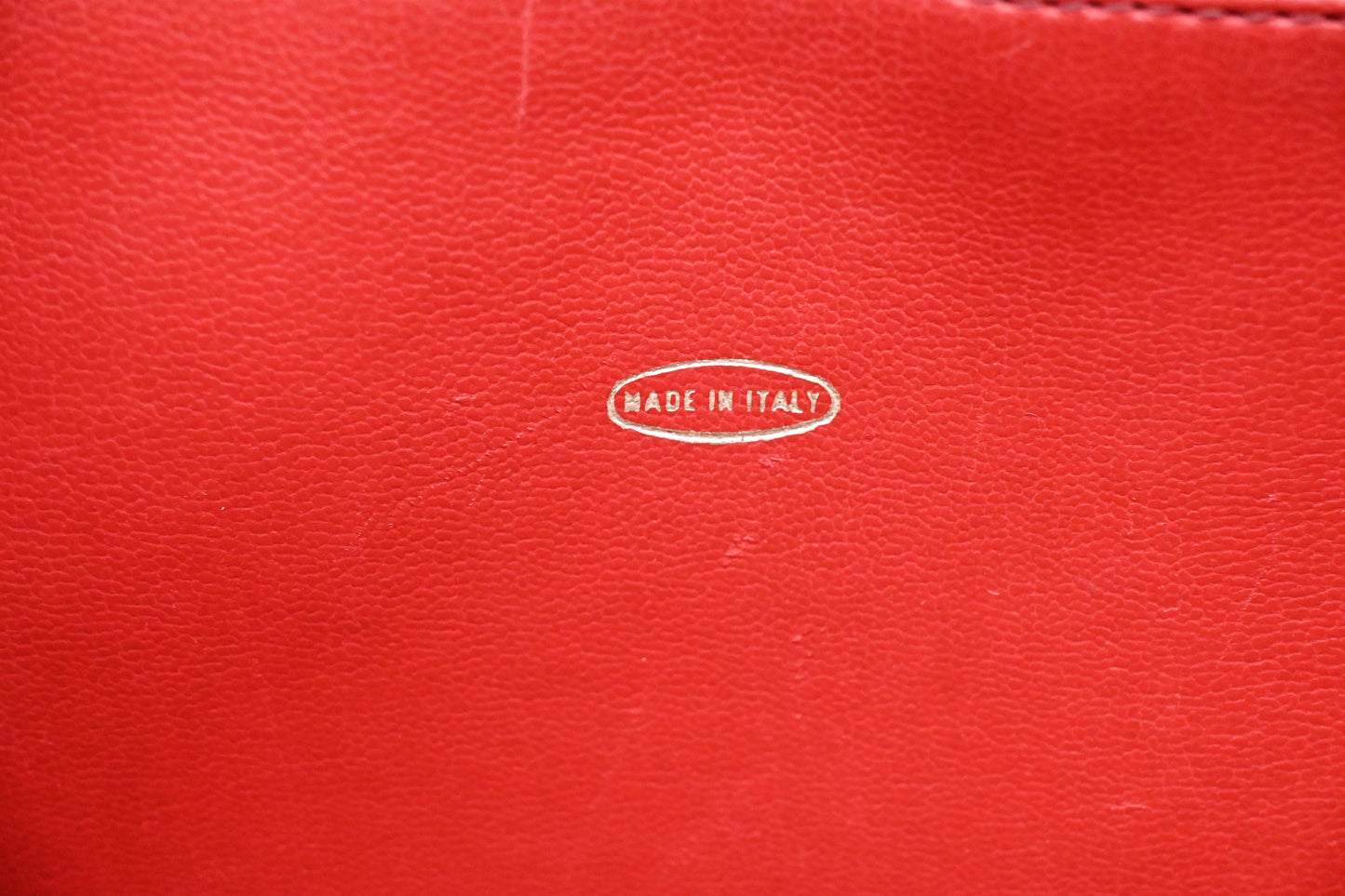 Chanel Chain Shoulder Bag in Red Leather
