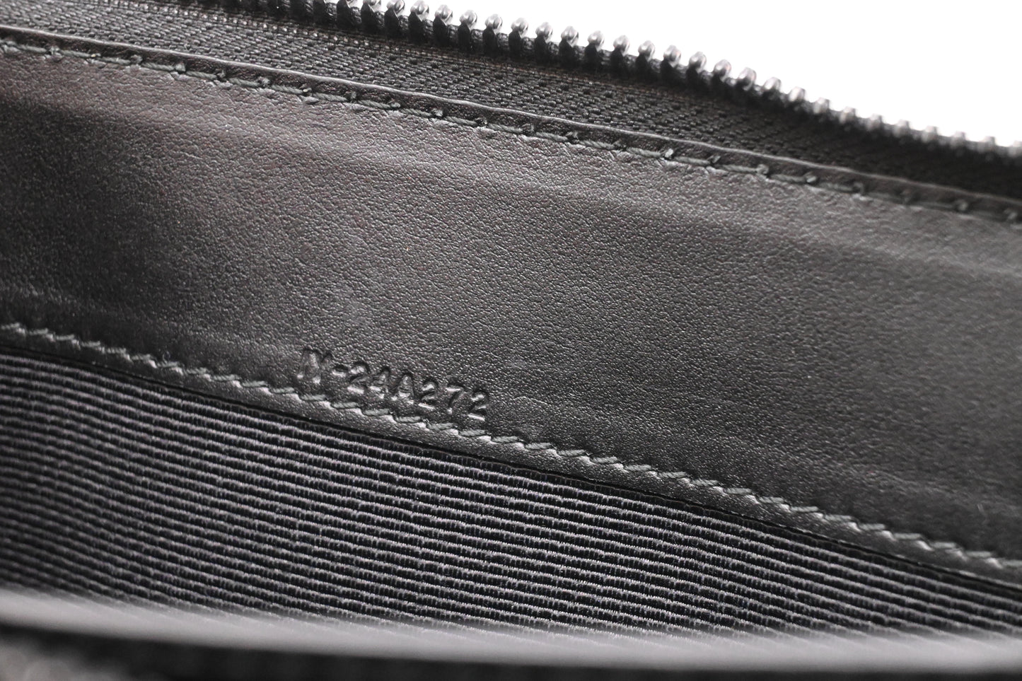 Ferragamo Firenze Clutch in Black and Burgundy Leather