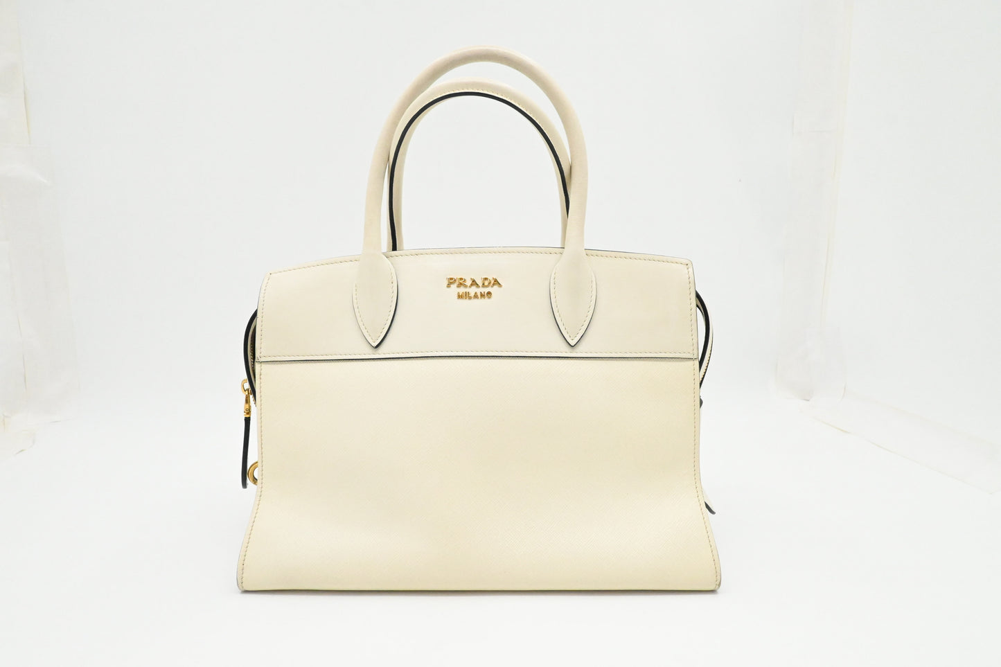 Prada Handbag in White Saffiano Leather