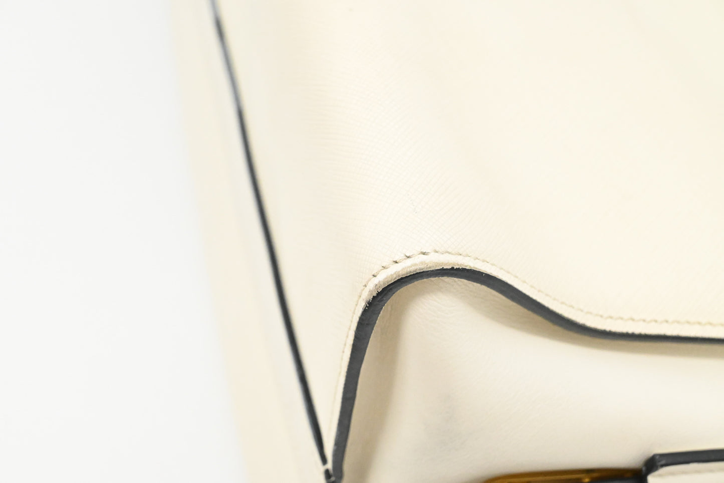 Prada Handbag in White Saffiano Leather