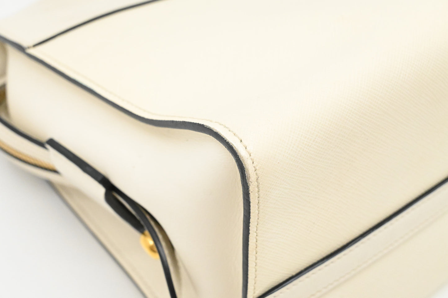 Prada Handbag in White Saffiano Leather