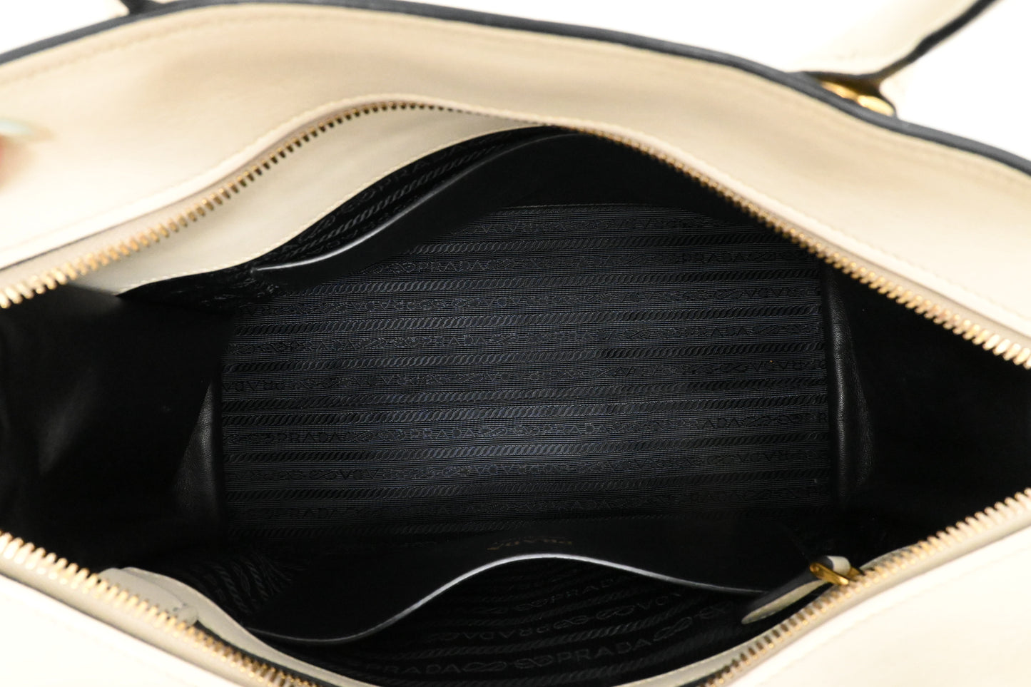 Prada Handbag in White Saffiano Leather