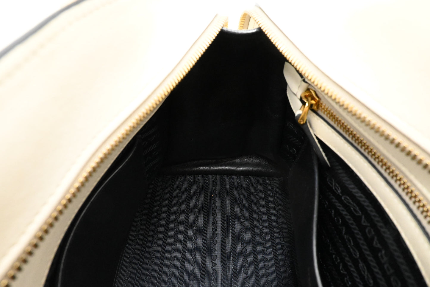 Prada Handbag in White Saffiano Leather